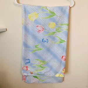 Vintage 80s Tulip Striped Sheet Set Full Flat Size